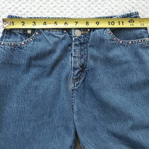 Y2K No Boundaries Studded Rhinestone Mcbling Jeans Juniors Sz 3 - Picture 5 of 7